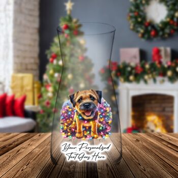 Personalised Border Terrier In Christmas Lights, 9 of 10