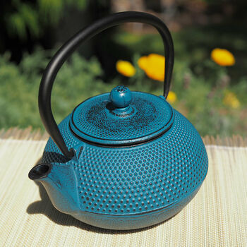 Blue Tenshi Cast Iron Teapot 600ml, 3 of 7