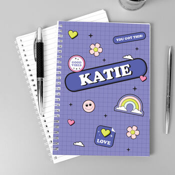 Personalised 'Good Vibes' Notebook, 2 of 9