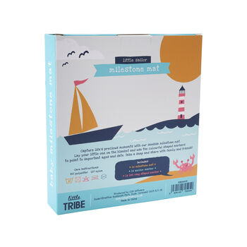 Seaside Design Baby Milestone Mat And Gift Box, 3 of 4