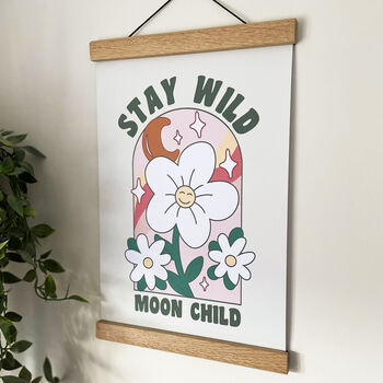 Stay Wild Moon Child Retro Daisy Print, 2 of 3