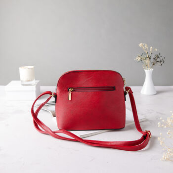 Personalised Colour Block Bag In Red And Gold, 7 of 7
