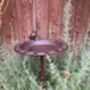 Freestanding Cast Iron Bird Bath – Metal Garden Feature, thumbnail 8 of 10