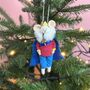 Personalised King Mouse Christmas Decoration, thumbnail 2 of 3