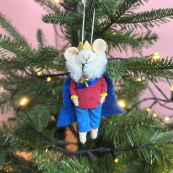 Personalised King Mouse Christmas Decoration, 2 of 3