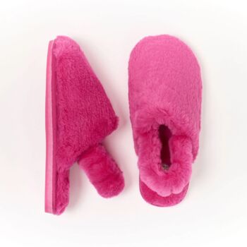 Luxury Faux Fur Memory Foam Slingback Slippers, 9 of 11