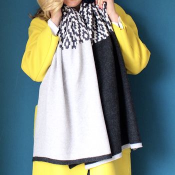 Chester Knitted Blanket Scarf, 6 of 6