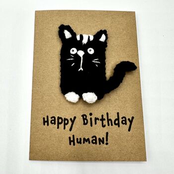 Cat Parent Crochet Birthday Card Handmade, 6 of 10
