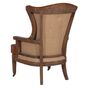 Deconstructed Distressed Leather And Linen Wing Chair, thumbnail 2 of 2