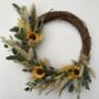 Small Dried Flower Sunflower Wreath, thumbnail 4 of 4