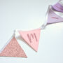 Personalised Lilac And Pink Bunting, thumbnail 3 of 5