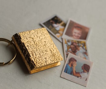 Personalised Family Album Floral Locket Keyring, 7 of 10