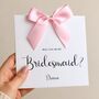 Bridesmaid Proposal Card, Handmade Bow Proposal Card, Classy Wedding Proposal Card, thumbnail 1 of 4