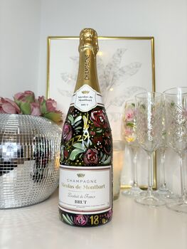 Personalised Hand Painted Floral Birthday Bottle, 4 of 6