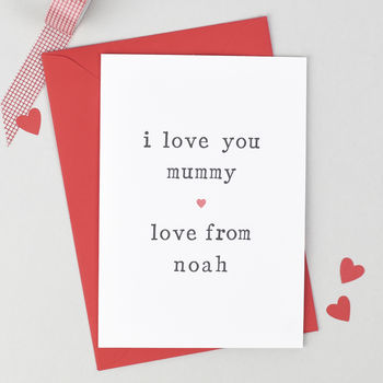 Personalised 'Love You Mummy' Mother's Day Card, 2 of 3