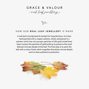 Oak Real Leaf Statement Necklace, 10 of 12