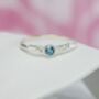 Dainty Round Blue Topaz Ring, thumbnail 1 of 7