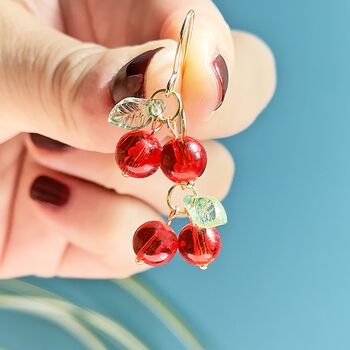 Cute Cherry Earrings, 3 of 6