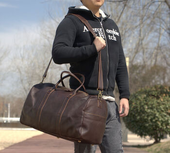 Genuine Leather Duffle, 2 of 12