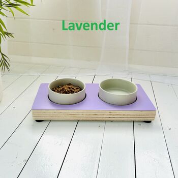 Dog / Cat Wooden Feeding Station With Ceramic Bowls, 7 of 12