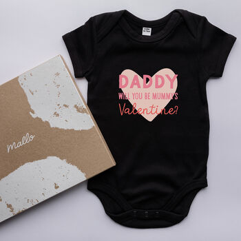 Daddy Will You Be Mummy’s Valentine Baby Grow, 3 of 5