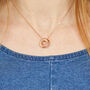 Rose Gold Plated Knot Of Friendship Ring Necklace, thumbnail 2 of 4