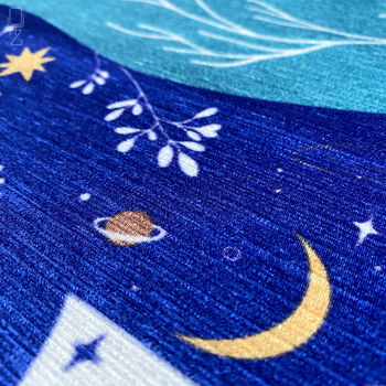 Blue Pillow Cover With Whale And Ursa Major Design, 6 of 7