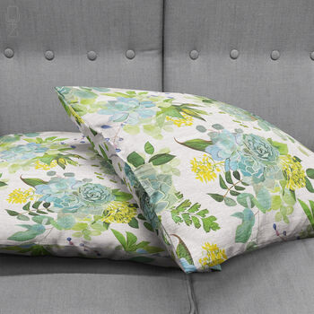 Echeveria Pillow Cover With Green And Yellow Colours, 4 of 7