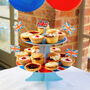 Union Jack Kings Coronation Reversible Party Cake Stand, thumbnail 7 of 9