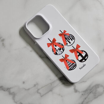 Personalised Christmas Bauble Phone Case, 6 of 8