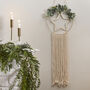 Wooden Hoop And Star Macrame Wall Hanging Wreath, thumbnail 1 of 3