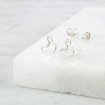 Silver Mouse Ear Studs, 5 of 10