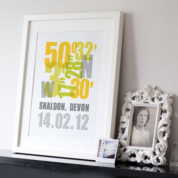 'Personalised Special Place Coordinate Print', 5 of 12