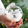 Metallic Dove Memorial Bauble With Feathers, thumbnail 3 of 5