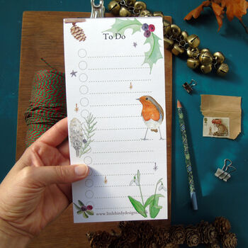Robin 'To Do' List Christmas Notepad, 4 of 10