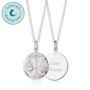 Engraved Sterling Silver Libra Zodiac Necklace, thumbnail 1 of 8