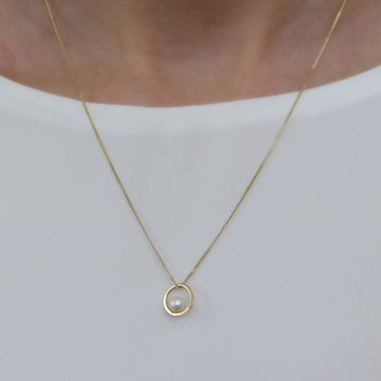 Gold And Pearl Halo Necklace, 3 of 3