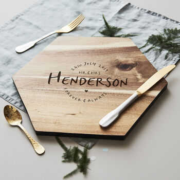 Wedding Personalised Chopping Board, 4 of 6