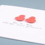 Lgbt Handmade 'You And Me Always And Forever' Christmas Card Red, thumbnail 1 of 2