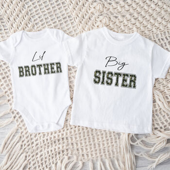 Personalised Sister Or Brother Camo T Shirt Or Vest, 5 of 5
