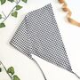 Cotton Gingham Hair Scarf, Triangle Head Scarf, thumbnail 5 of 6