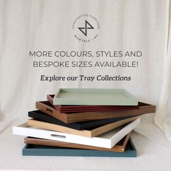 Reeded Walnut Decorative Serving Tray, 7 of 9