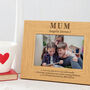 Personalised Definition Of Mum Photo Frame, thumbnail 1 of 3