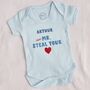 Personalised Blue Mr Steal Your Heart Bodysuit, thumbnail 1 of 4