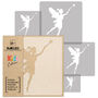 Reusable Plastic Stencils Five Pcs Fairy With Brushes, thumbnail 2 of 5