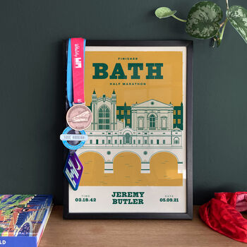 Personalised Bath Half Marathon Print, Unframed, 2 of 3