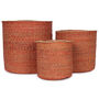 Milulu Grass Terracotta Storage Basket, thumbnail 1 of 6
