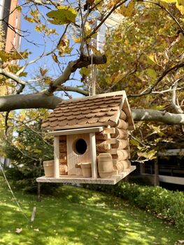 Cork Bird House Feeder Tree Hanging Bird Box, 4 of 11