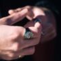 Silver Chunky Cross Ring Stainless Steel Signet Ring For Men, thumbnail 1 of 9