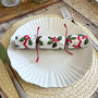 Small Christmas Holly Table Crackers Pack Of Eight, thumbnail 4 of 5